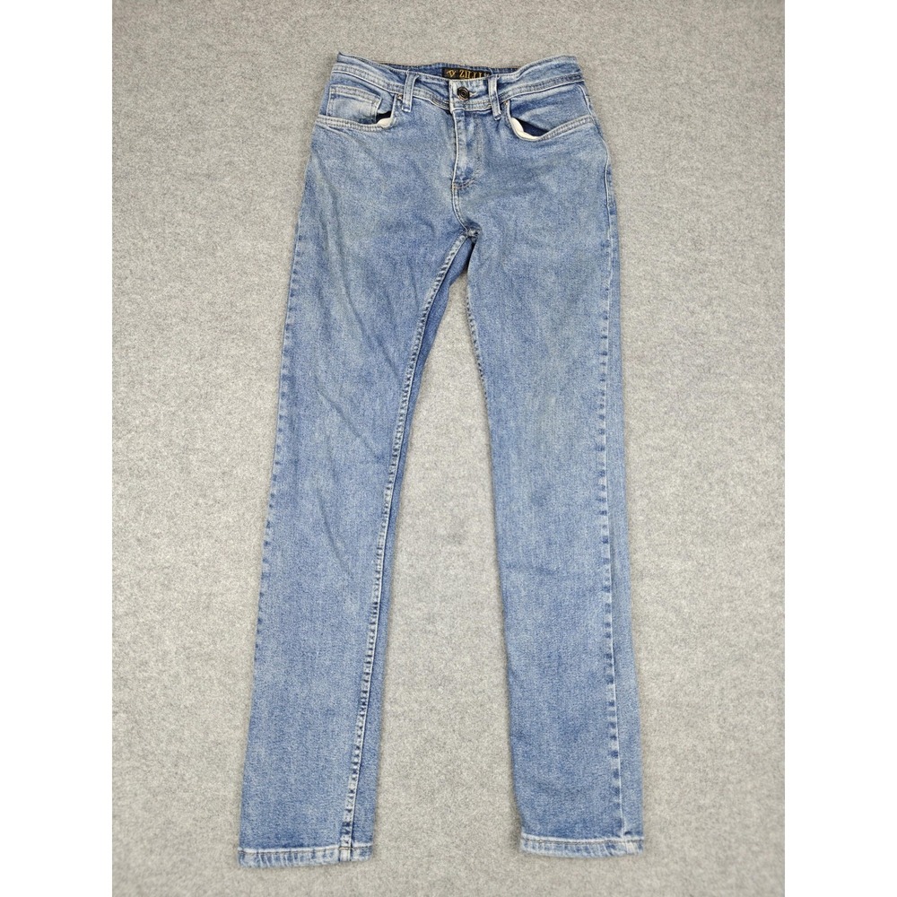 Zilli 1112 Jeans Mens 31x32 Blue Medium Wash Slim Skinny Cotton Denim Pants